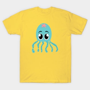 Pulpo azul bebé de ojos grandes T-Shirt